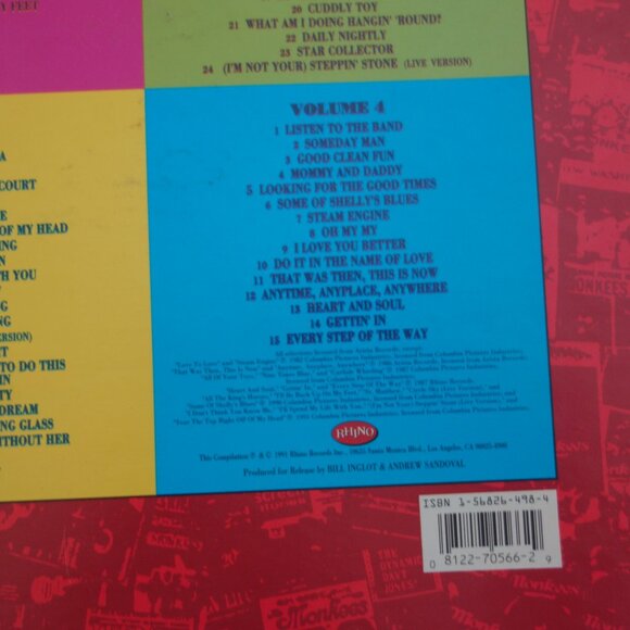 The Monkees Listen To The Band 4-CD SET RHINO ISBN 1-56826-498-4 R2-78566 - Picture 6 of 13